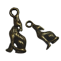 Breloque Bronze Loup x5pcs - Réf bre41