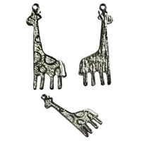 Breloque Argent Girafe x5pcs - Réf bre43