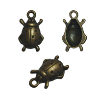 Breloque Bronze Coccinelle x5pcs - Réf bre44