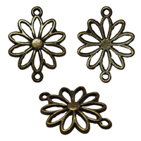 Breloque Bronze fleurs x5pcs - Réf bre65