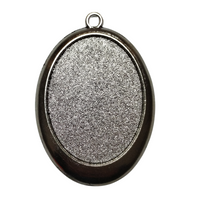 Support pendentif Argent pour cabochon de 30x40mm - Réf Sup25