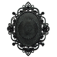 Support pendentif Noir pour cabochon de 30x40mm - Réf Sup28