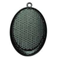 Support pendentif Noir pour cabochon de 30x40mm - Réf Sup27