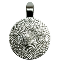 Support pendentif argent pour cabochon de 25mm- Réf Sup21