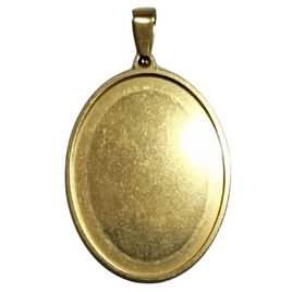 Support pendentif Doré pour cabochon de 30x40mm - Réf Sup22