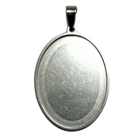 Support pendentif Argent pour cabochon de 30x40mm - Réf Sup23