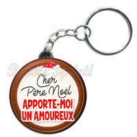 Porte-clés badge Père noël -Réf PC1126