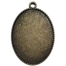 Pendentif bronze pour cabochon de 30x40mm - Réf Sup10