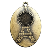 Pendentif bronze pour cabochon de 30x40mm - Réf Sup10