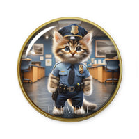 Cabochons en verre Chat policier -Réf CAB19