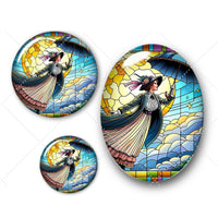 Cabochons en verre Mary Poppins -Réf CAB24