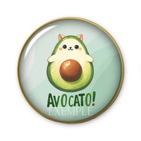 Cabochons en verre avocat chat -Réf CAB37