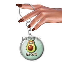 Cabochons en verre avocat chat -Réf CAB38