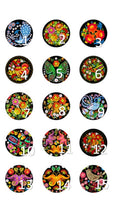 Cabochons en verre Papillons fleurs -Réf CAB393