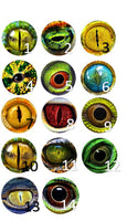 Cabochons en verre Œil reptile -Réf CAB387