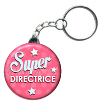 Porte-clés badge Super Directrice- Réf PC101