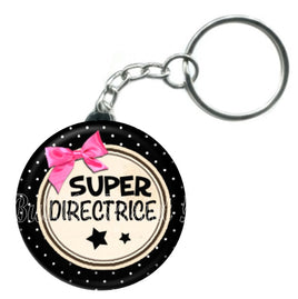 Porte-clés badge Super Directrice- Réf PC102