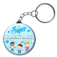 Porte-clés badge Super Directrice- Réf PC103