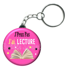 Porte-clés badge J'peux pas j'ai Lecture-Réf PC1043