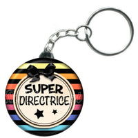 Porte-clés badge Super Directrice- Réf PC104