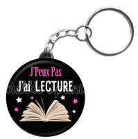 Porte-clés badge J'peux pas j'ai Lecture-Réf PC1054