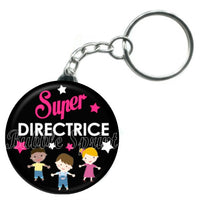 Porte-clés badge Super Directrice- Réf PC105