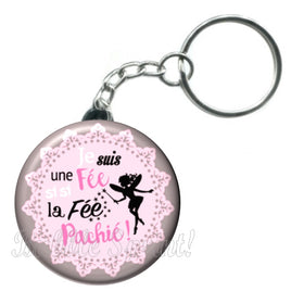 Porte-clés badge Fée pachié-Réf PC1073