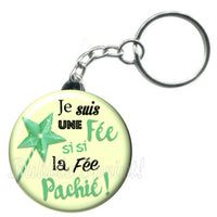 Porte-clés badge Fée pachié-Réf PC1077