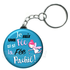 Porte-clés badge Fée pachié-Réf PC1078