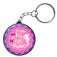 Porte-clés badge Fée pachié-Réf PC1079