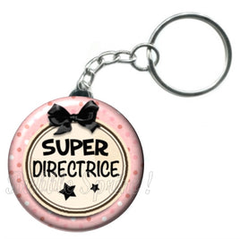 Porte-clés badge Super Directrice- Réf PC107