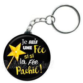 Porte-clés badge Fée pachié-Réf PC1080