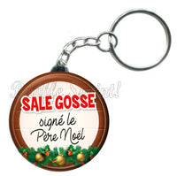 Porte-clés badge Père noël -Réf PC1127