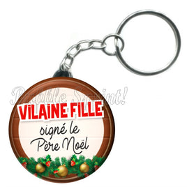 Porte-clés badge Père noël -Réf PC1128