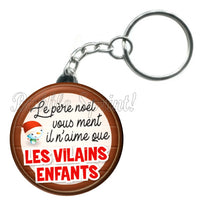 Porte-clés badge Père noël -Réf PC1130