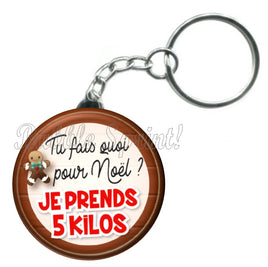 Porte-clés badge Père noël -Réf PC1132