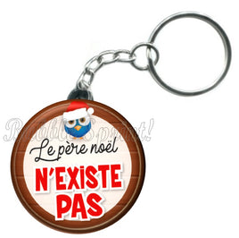 Porte-clés badge Père noël -Réf PC1133