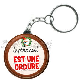 Porte-clés badge Père noël -Réf PC1135