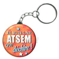 Porte-clés badge Atsem- Réf PC117