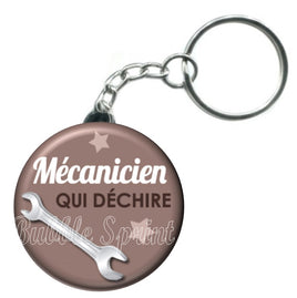 Porte-clés badge Mécanicien- Réf PC143