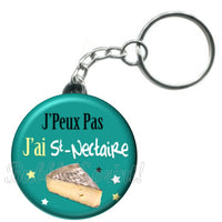 Porte-clés badge J'peux pas j'ai St-Nectaire -Réf PC1489