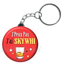 Porte-clés badge J'peux pas j'ai Skywhi -Réf PC1507