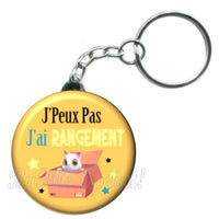 Porte-clés badge j'peux pas j'ai Rangement-Réf PC1535