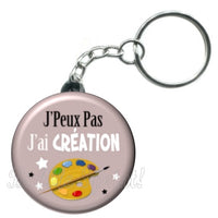 Porte-clés badge j'peux pas j'ai Création-Réf PC1540