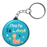 Porte-clés badge j'peux pas j'ai Lama-Réf PC1541