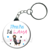 Porte-clés badge j'peux pas j'ai Lama-Réf PC1542