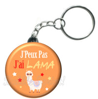 Porte-clés badge j'peux pas j'ai Lama-Réf PC1543