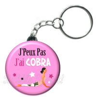 Porte-clés badge j'peux pas j'ai Cobra -Réf PC1554