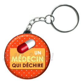 Porte-clés badge Médecin- Réf PC156