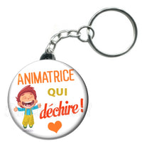 Porte-clés badge Animatrice- Réf PC15